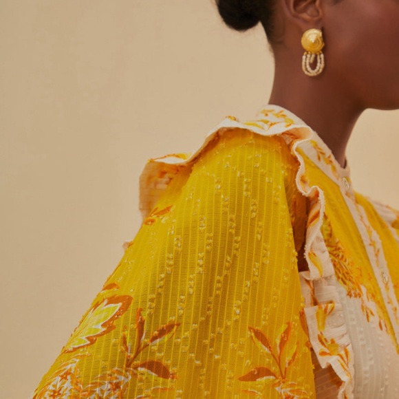 Farm Rio Aura Cream Floral Maxi Dress - Picture 6 of 10